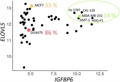 Effect of the Expression of ELOVL5 and IGFBP6 Genes on the Metastatic Potential of Breast Cancer Cells